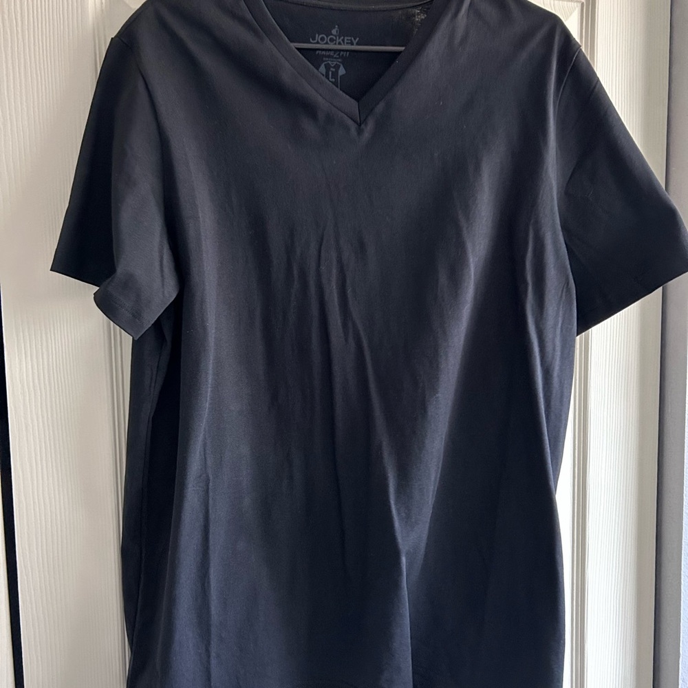 Jockey Men's Short Sleeve V-Neck Tee - Black